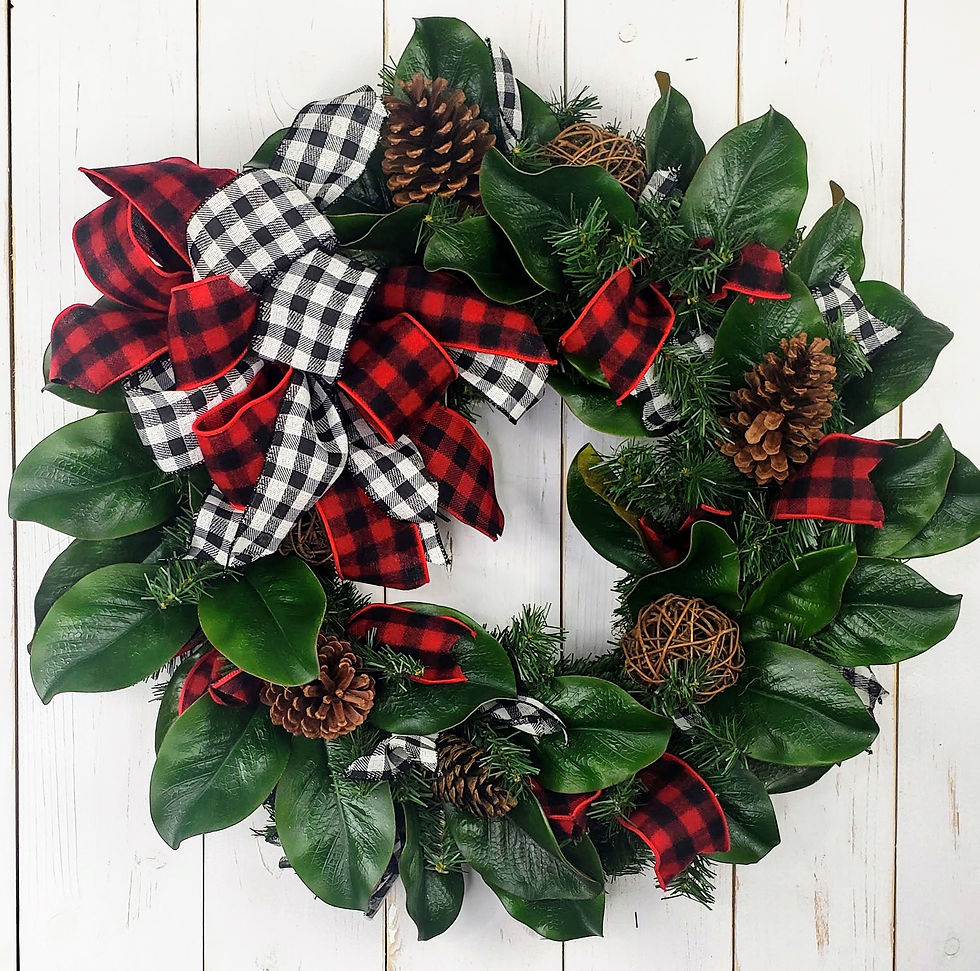 Thumbnail: Magnolia and Pine Holiday Wreath
