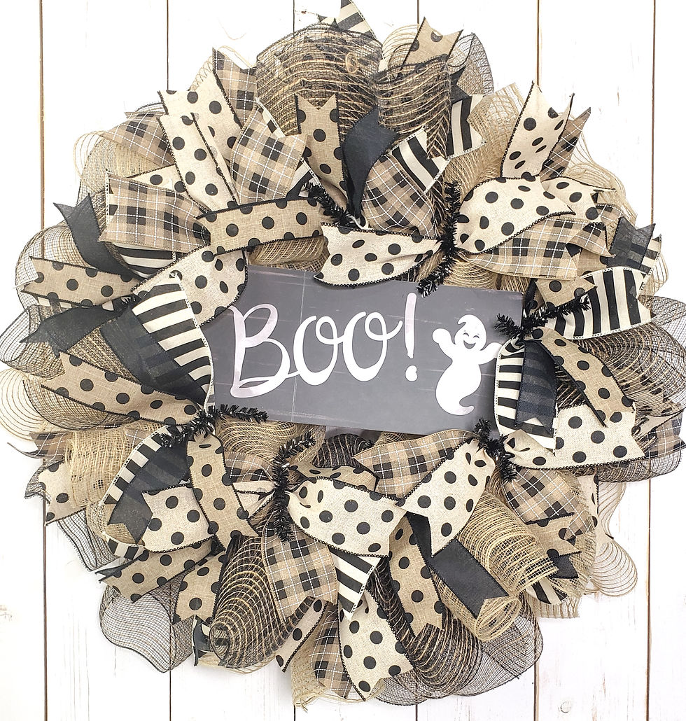 Boo Halloween Wreath