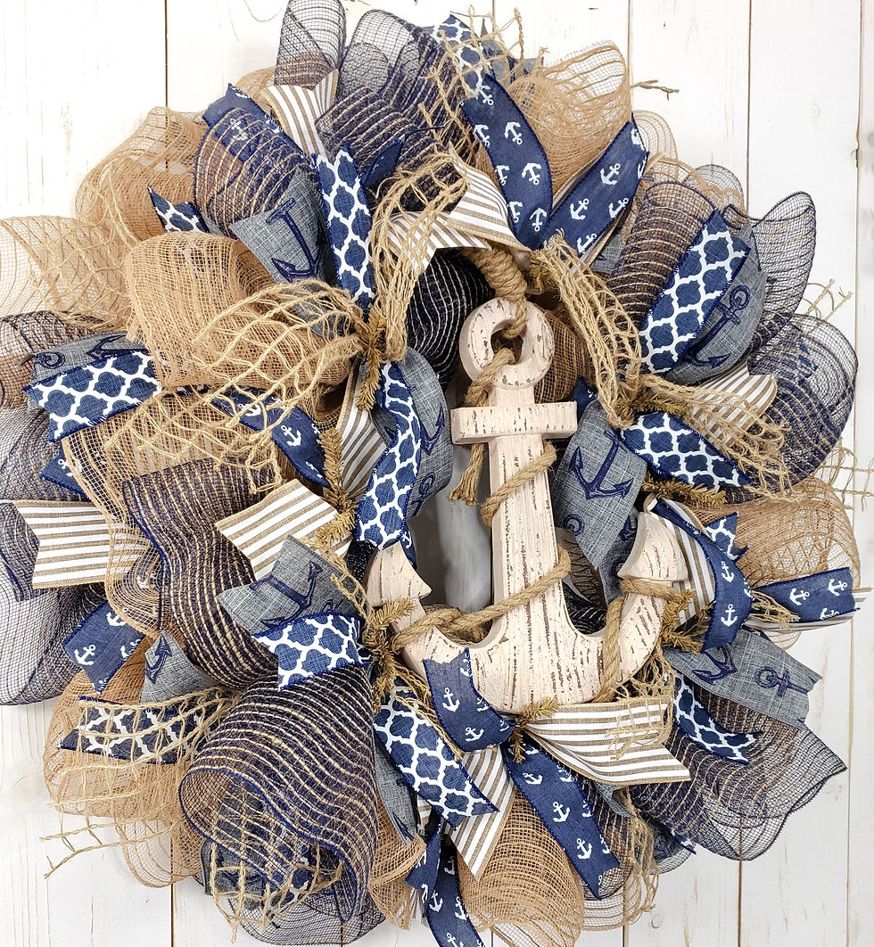 Thumbnail: Anchors Away Beach Wreath