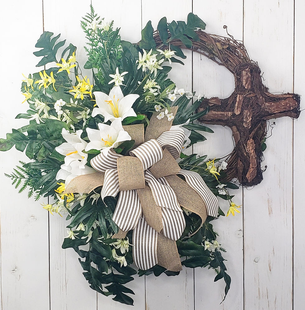 Thumbnail: Easter Lillies and Cross