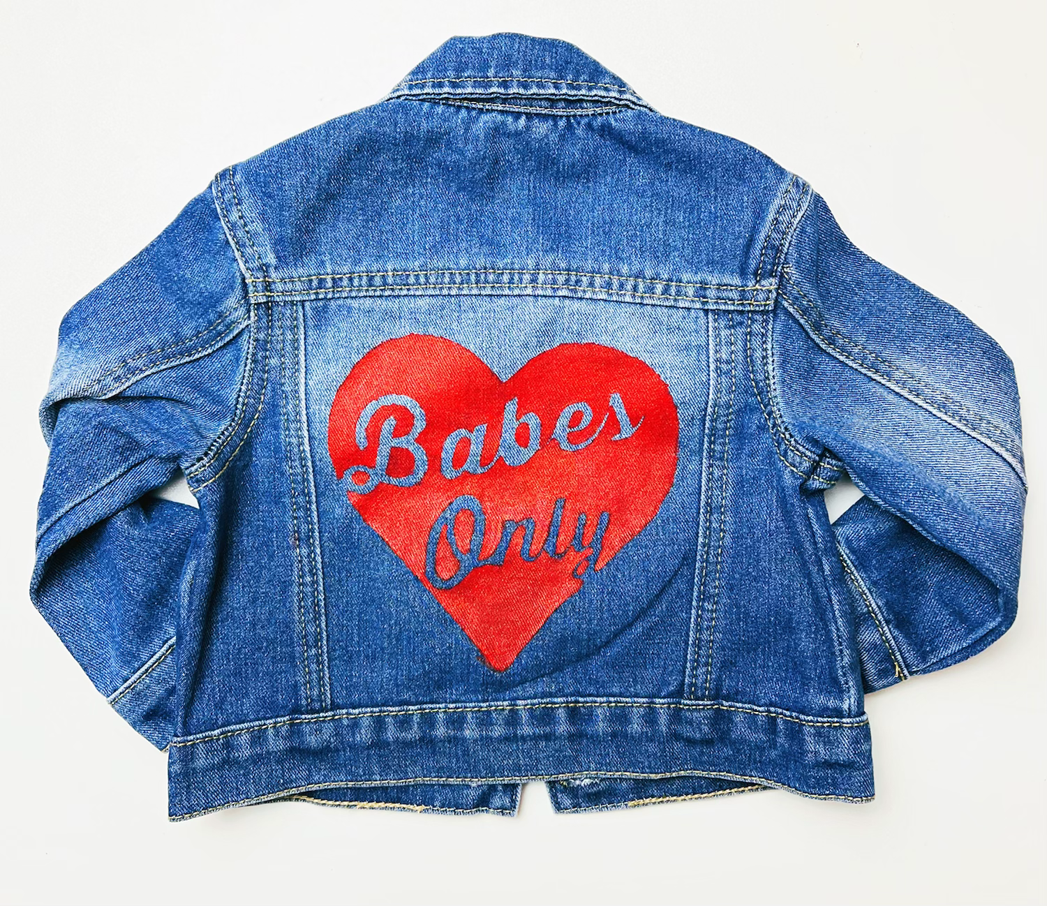 Babes only hand-painted denim jacket 