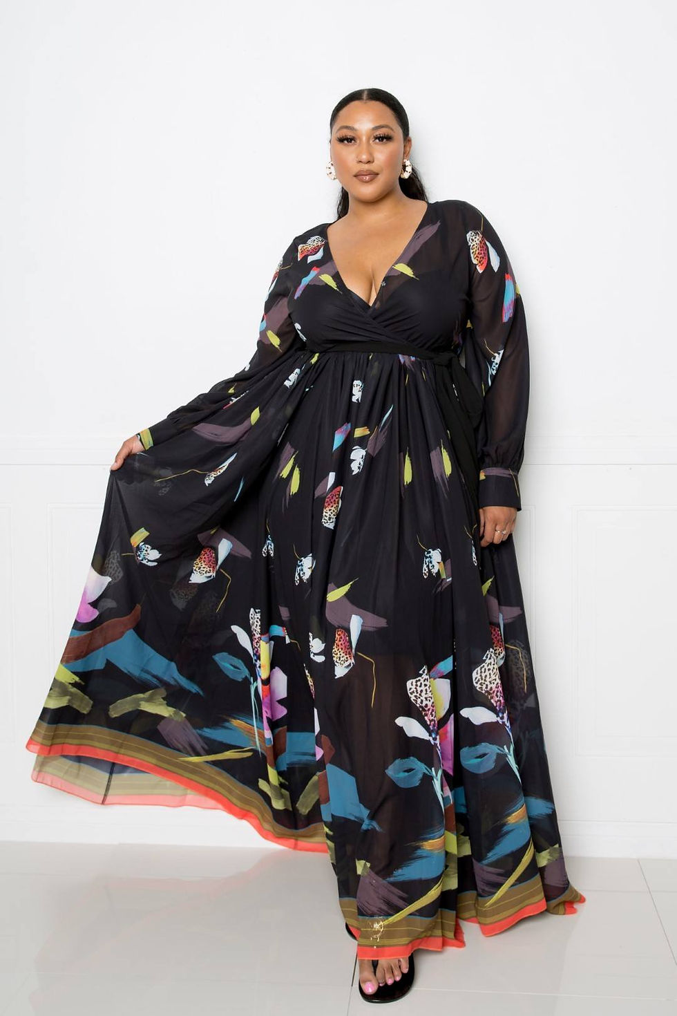Thumbnail: Tropical Print Maxi Dress
