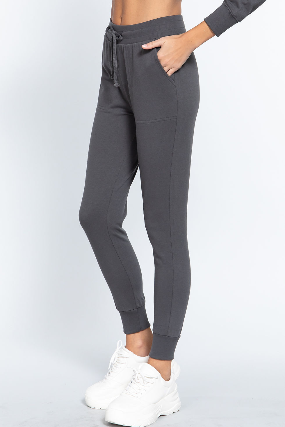 Thumbnail: Waist Band Long Sweatpants With Pockets
