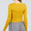 Thumbnail: Long Sleeve V-neck W/button Down Crop Cardigan