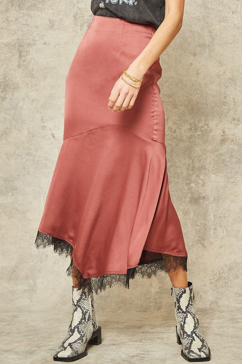 Thumbnail: A Solid Woven Midi Skirt