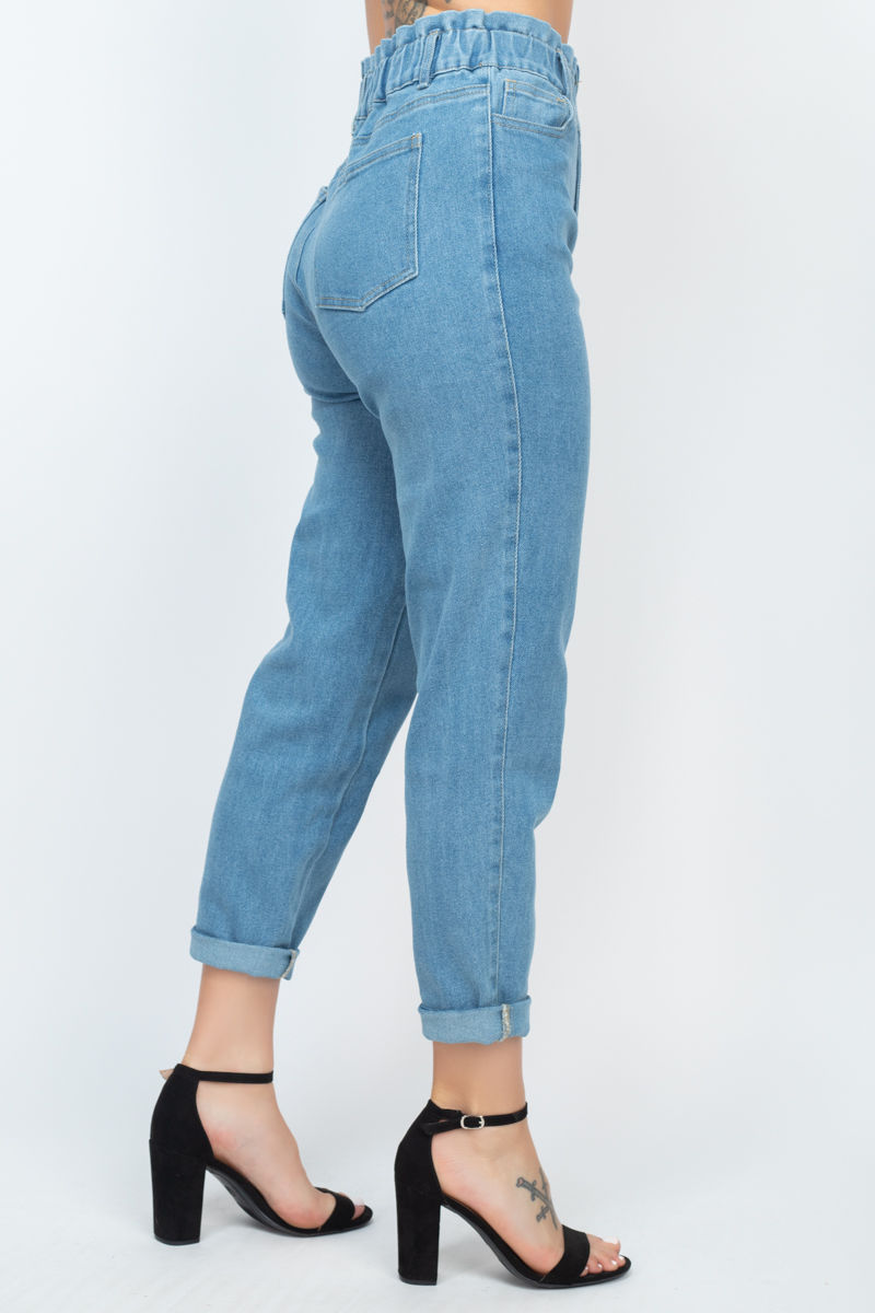 Thumbnail: Double Button High-waisted Jeans
