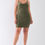 Thumbnail: Plus Size Sleeveless Silky Cowl Neck Bodycon Cami Mini Dress