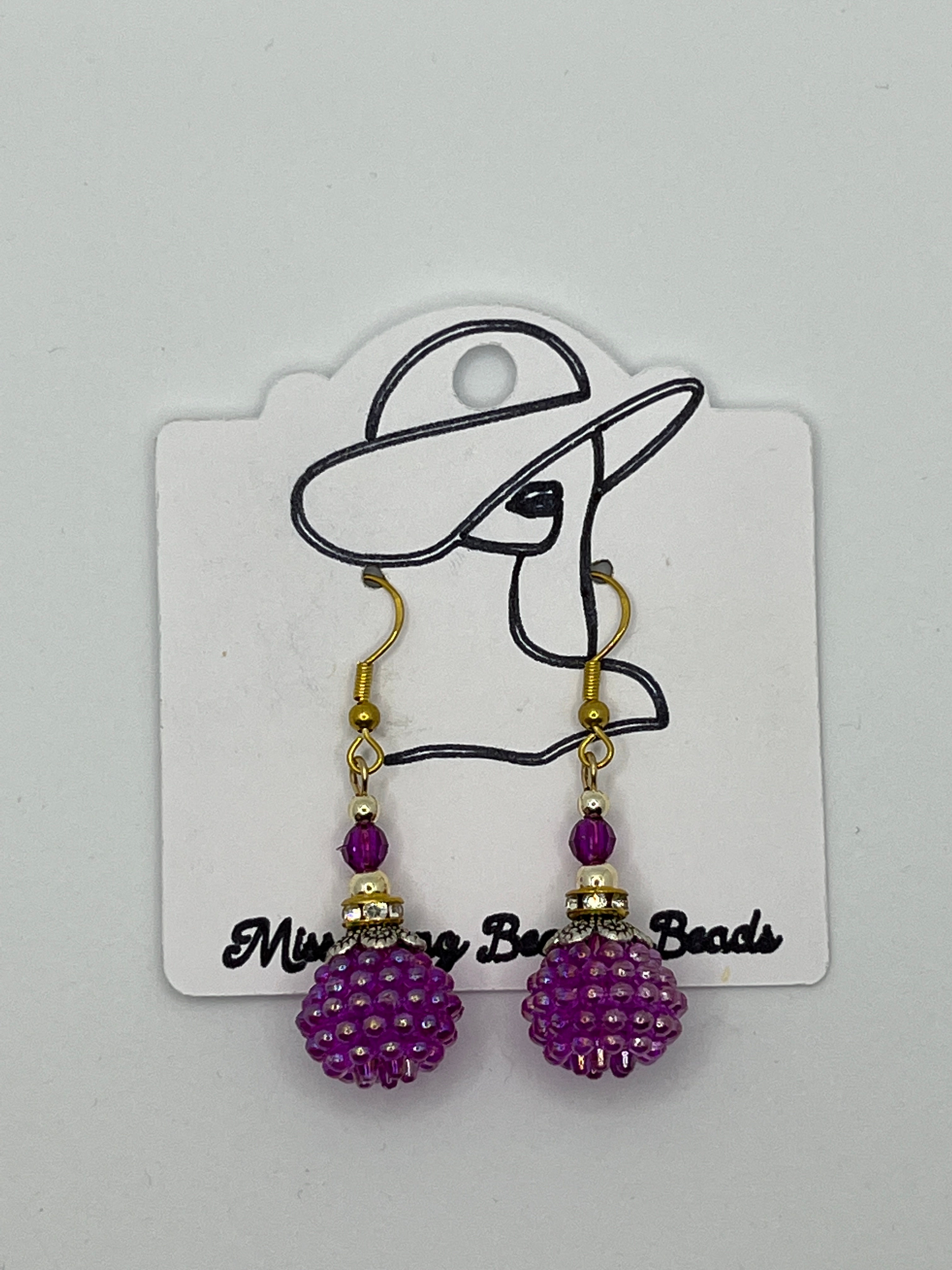 Handmade Berry Lantern Earring