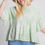 Thumbnail: Tie Dye Ruffled Sleeves And Bottom Eyelet Blouse