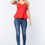 Thumbnail: V-neck Cami Peplum Knit Top