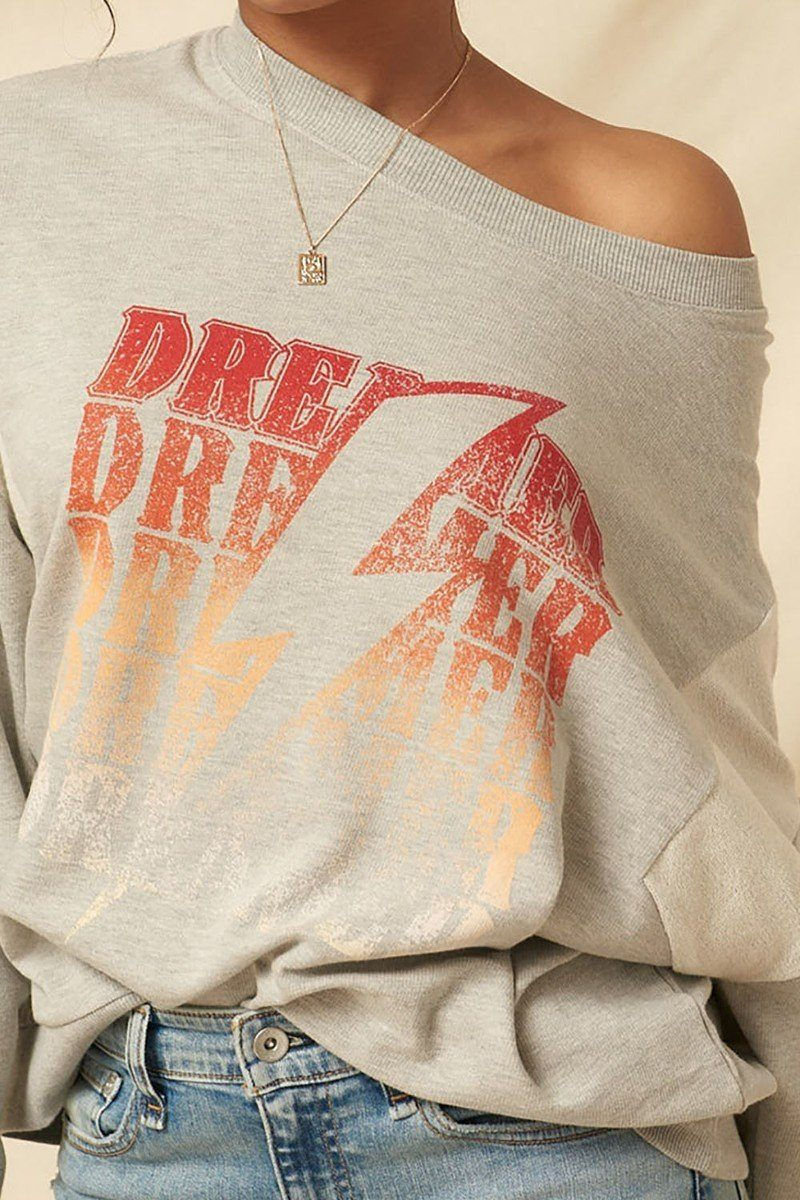 Thumbnail: A French Terry Knit Graphic Sweatshirt