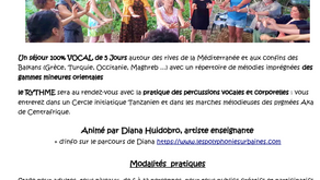 STAGE de Chants du Monde et percussions corporelles au FOOTSBARN THEATRE - Hérisson- 21-25 août