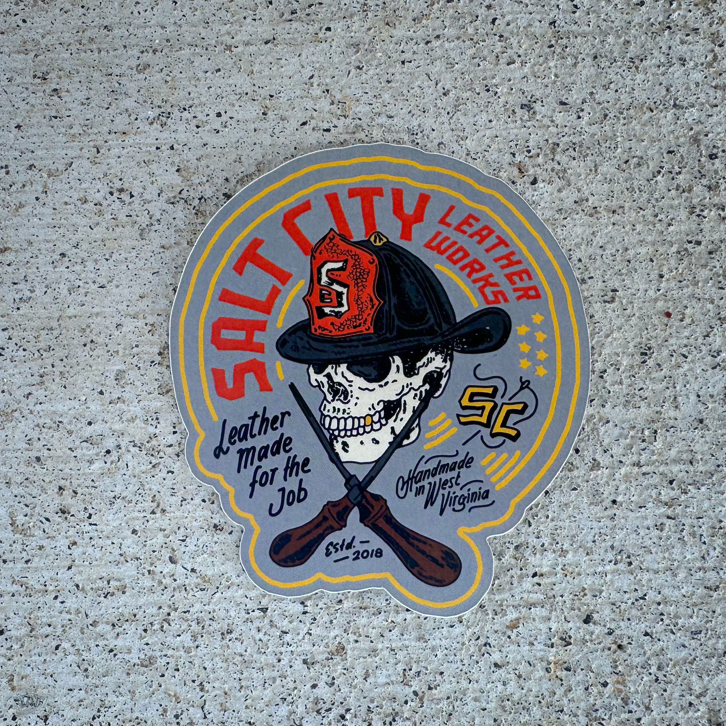 Salt City Leatherworks Skeleton Sticker