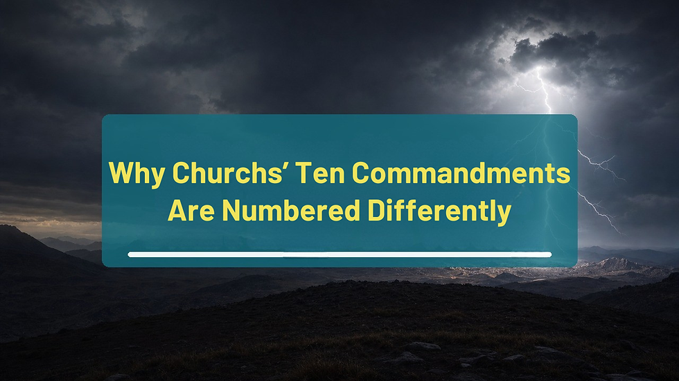 Ten Commandments Numbering