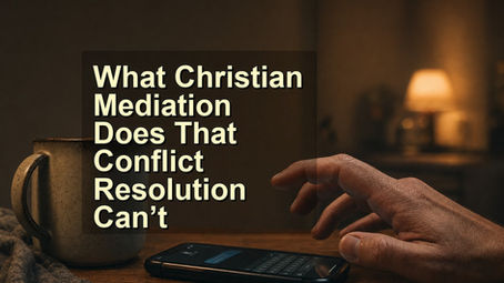 What Christian Mediation Does That Conflict Resolution Can’t