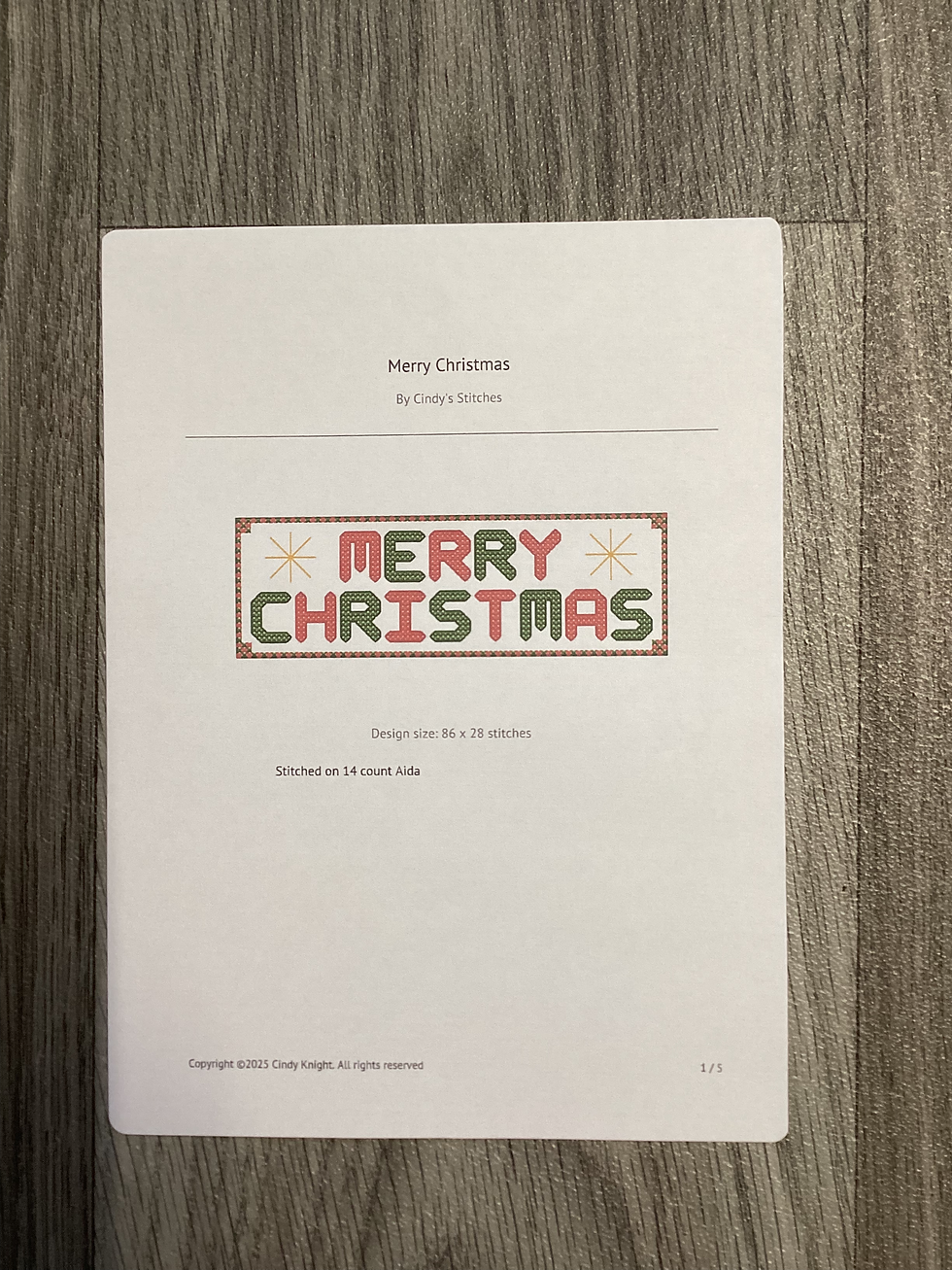 Thumbnail: Merry Christmas Cross Stitch Kit