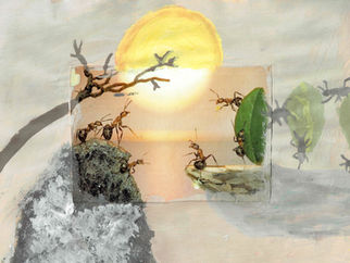 Von der Druckerei in die Schule – die ersten Kalender werden übergeben.