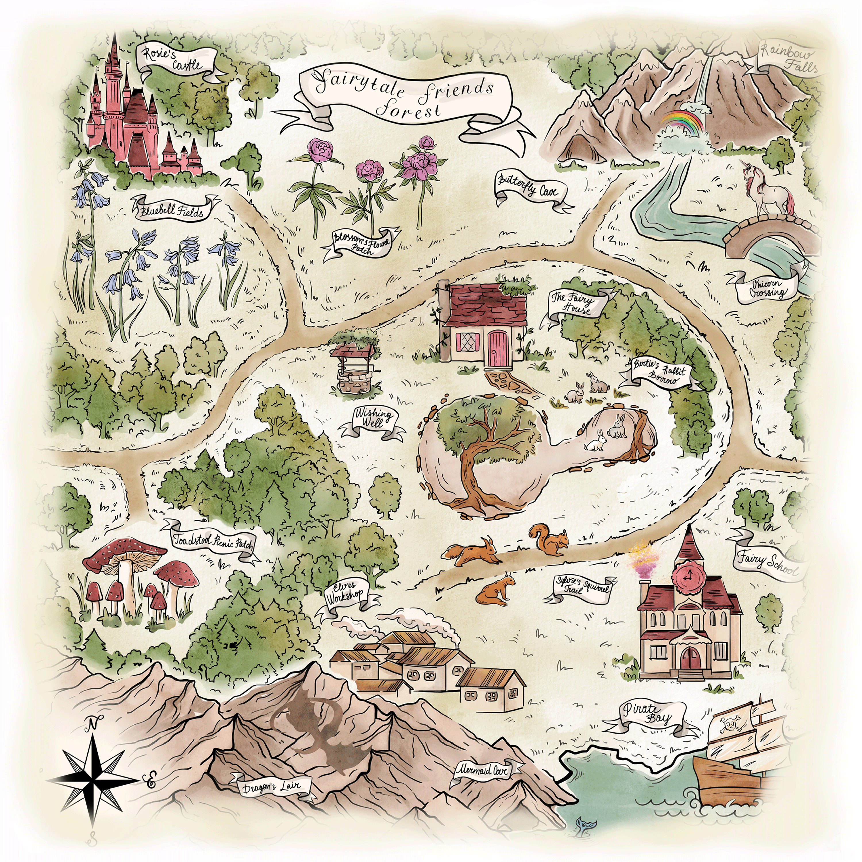 Fairytale Friends Forest Map