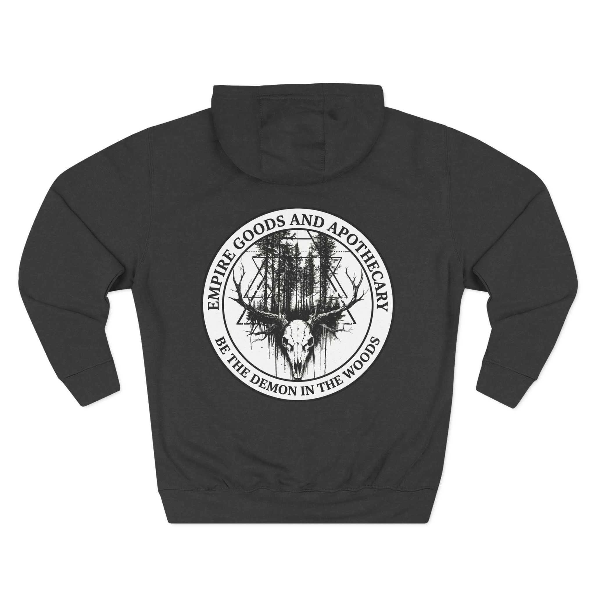 Witchy Demon Deer Skull Fleece Hoodie