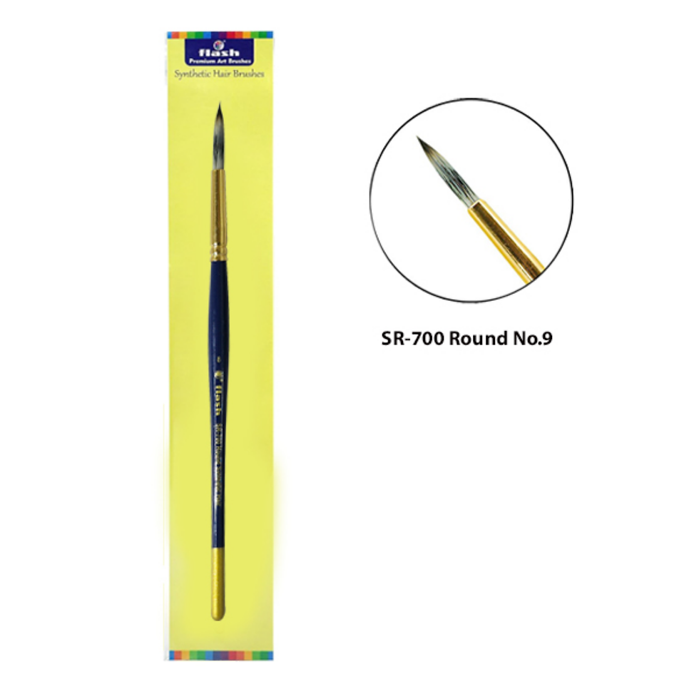 Thumbnail: Flash SR-700 1-Piece Artist Premium Round Brush For Painting | Size 1-20