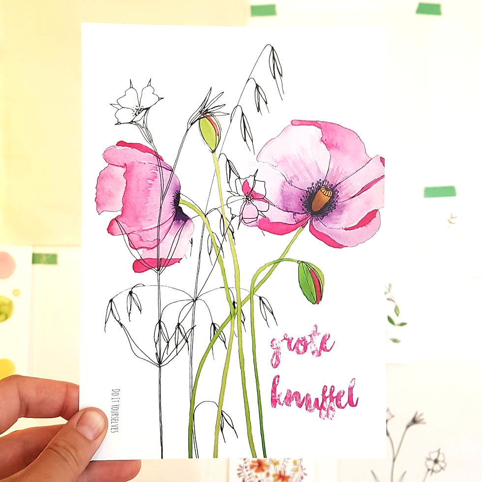 Ansichtkaart Grote Knuffel (A5)