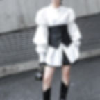 Thumbnail: Daoko Pleated Puff Long Sleeve Shirt - White