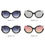 Thumbnail: LENOX | Women Cut Out Round Cat Eye Fashion Style Vogue Sunglasses