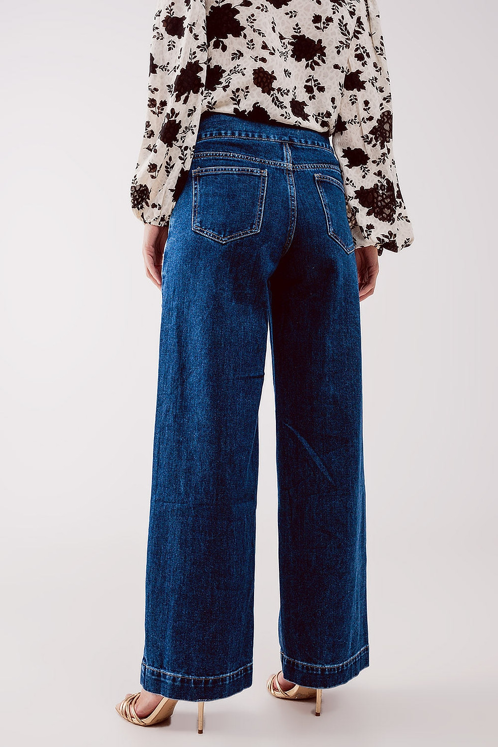 Thumbnail: Button Front Jean in Mid Blue