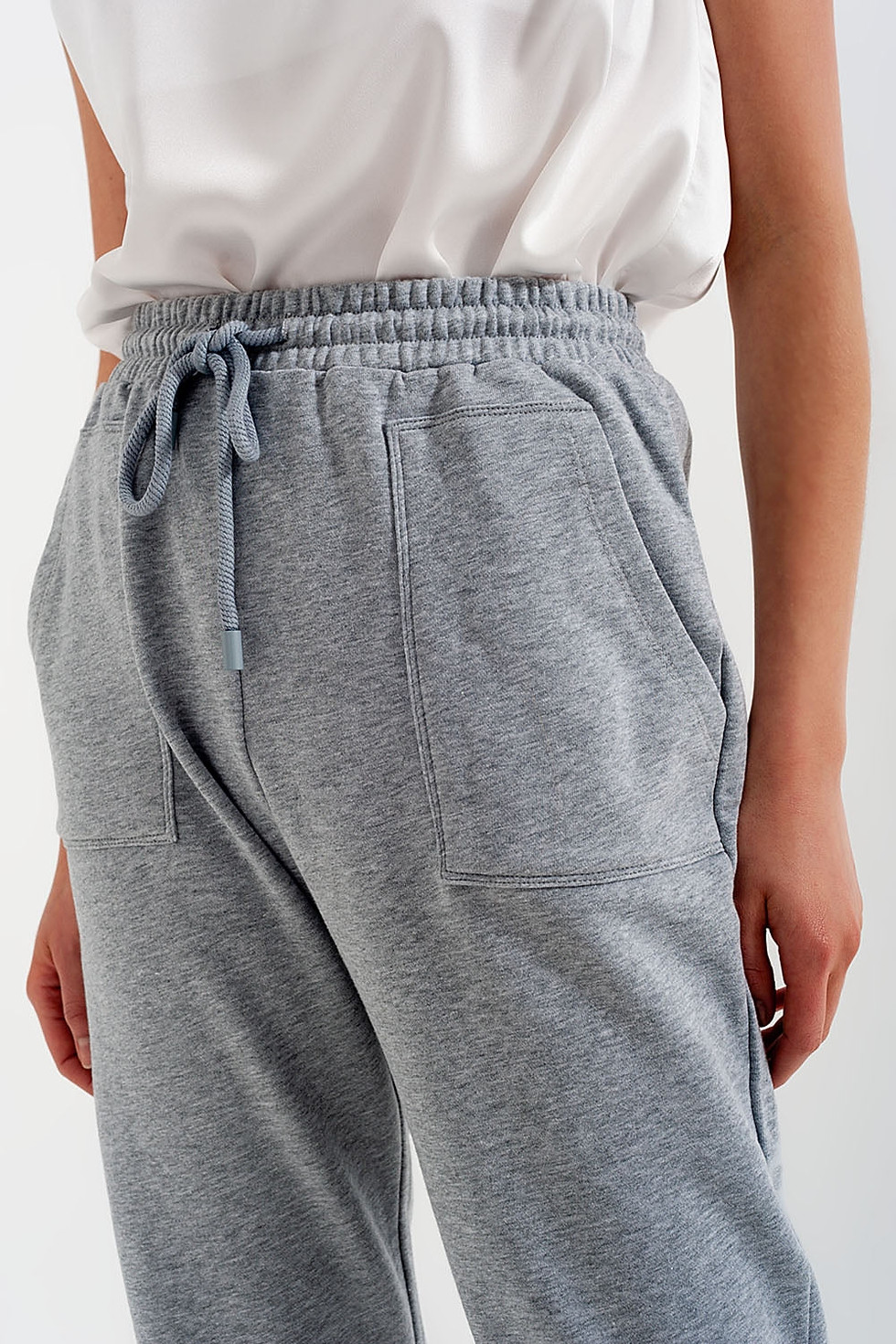 Thumbnail: Joggers With Elastic Waist Band in Gray