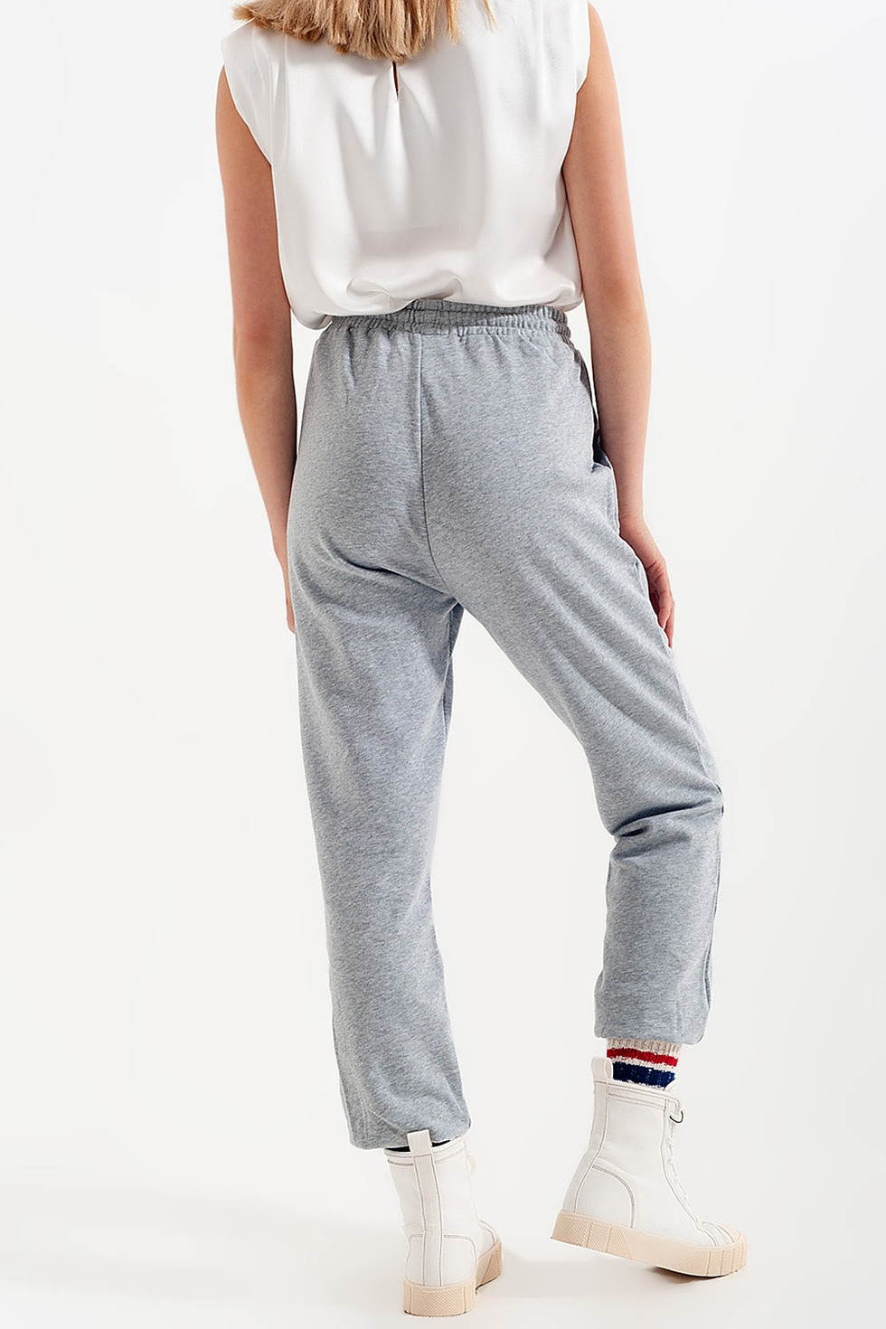 Thumbnail: Joggers With Elastic Waist Band in Gray