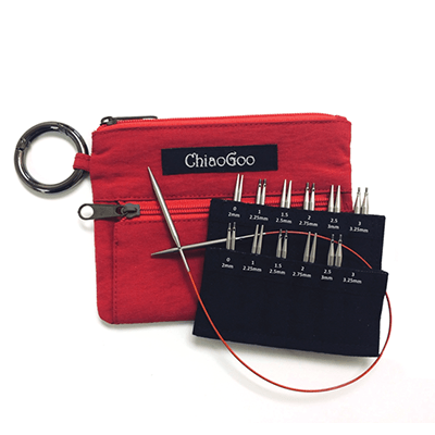 ChiaoGoo TWIST SHORTIES RED LACE Interchangeable Needle Set