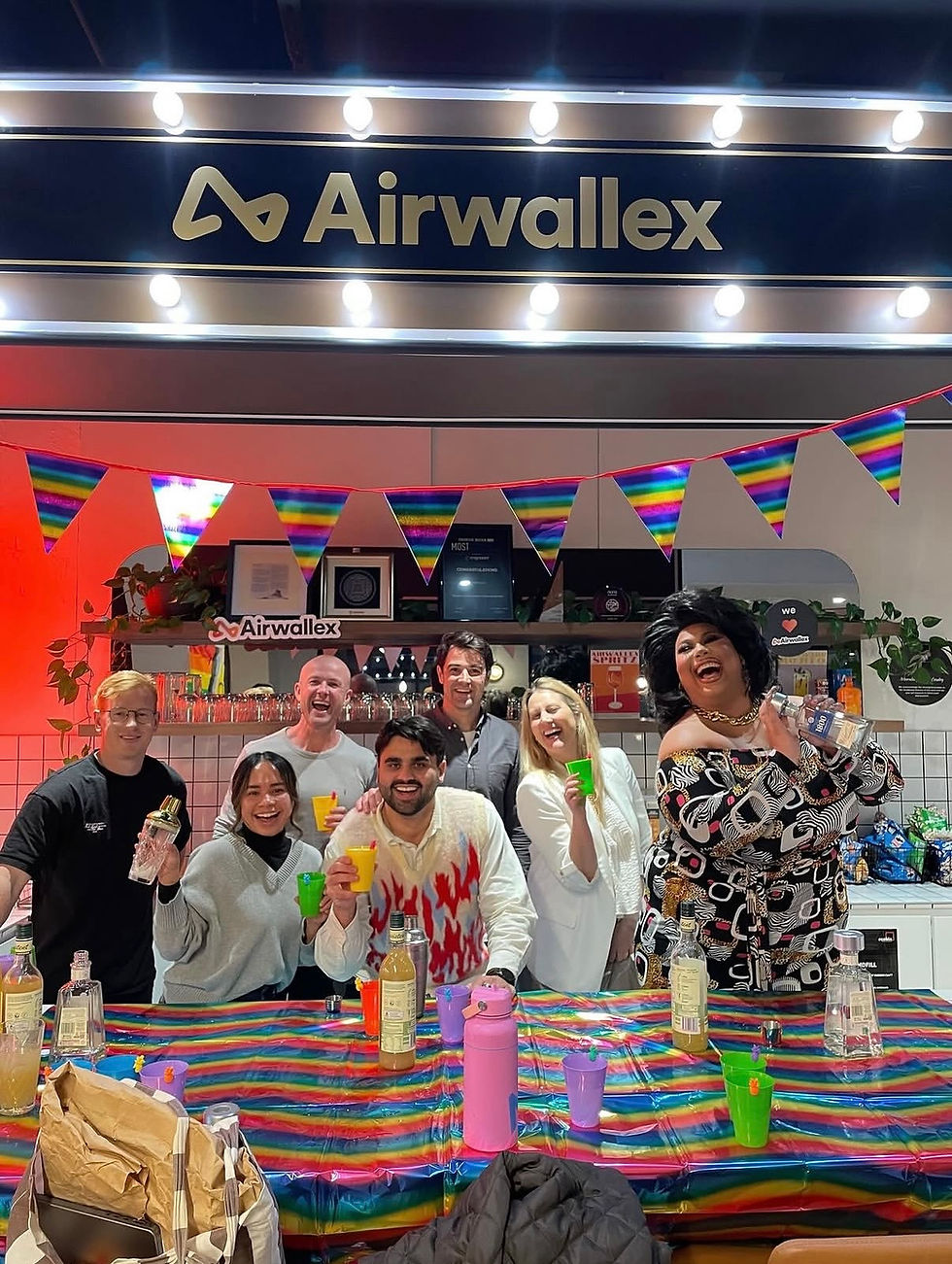 Coco Jumbo hosting at Airwallex Pride event
