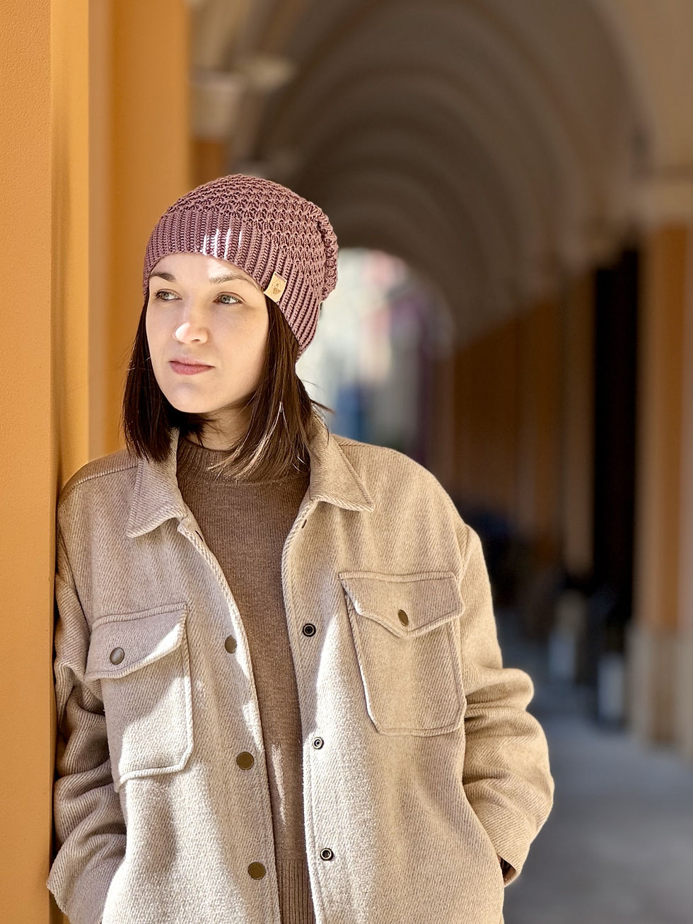 Thumbnail: Classic Slouchy Hat - Heather Purple