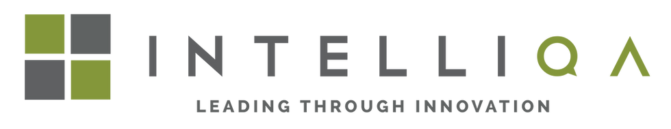 Green and Grey Intelliqa Logo with transparent background