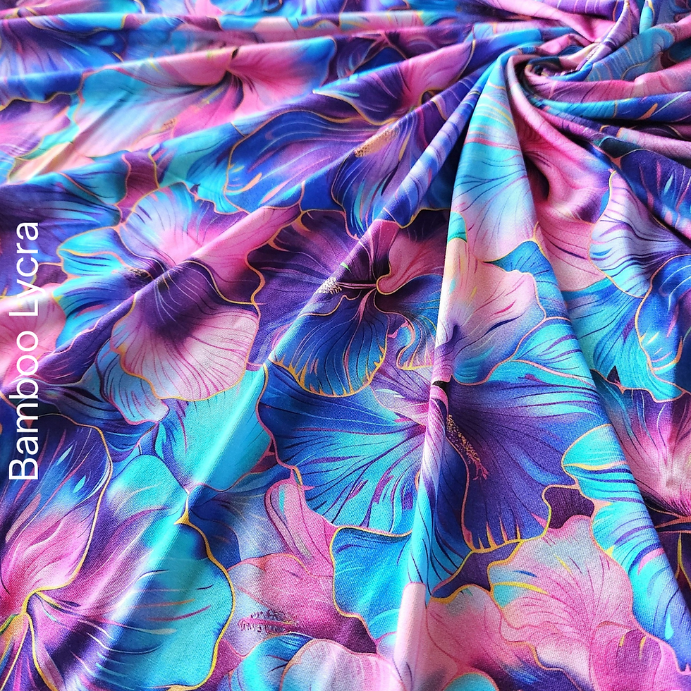 Thumbnail: REMNANT: 63IN LUXURY COTTON - HIBISCUS HAVEN