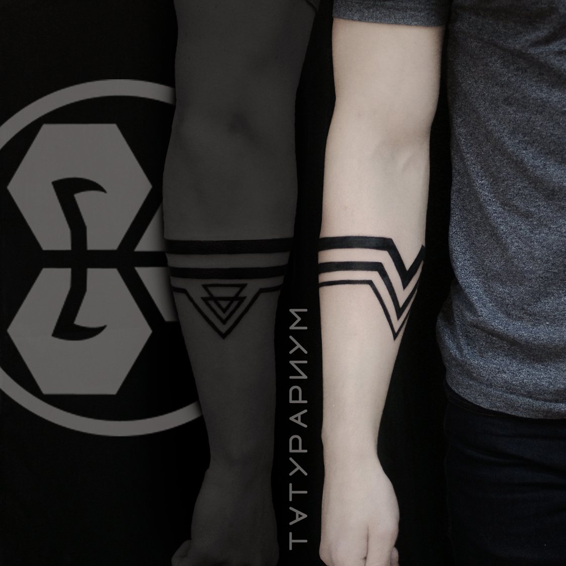 Тату полосы на руке эскизы