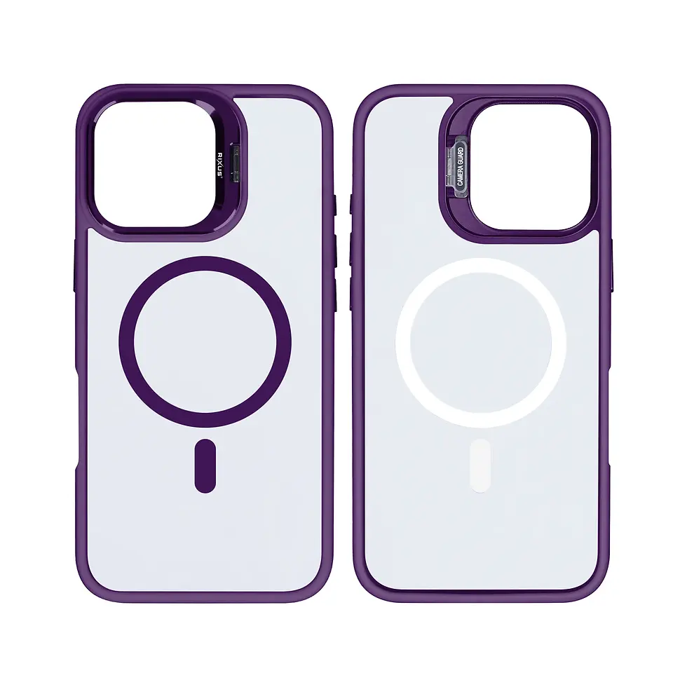 Coque Rixus avec MagSafe pour iPhone 16 Pro, violet foncé