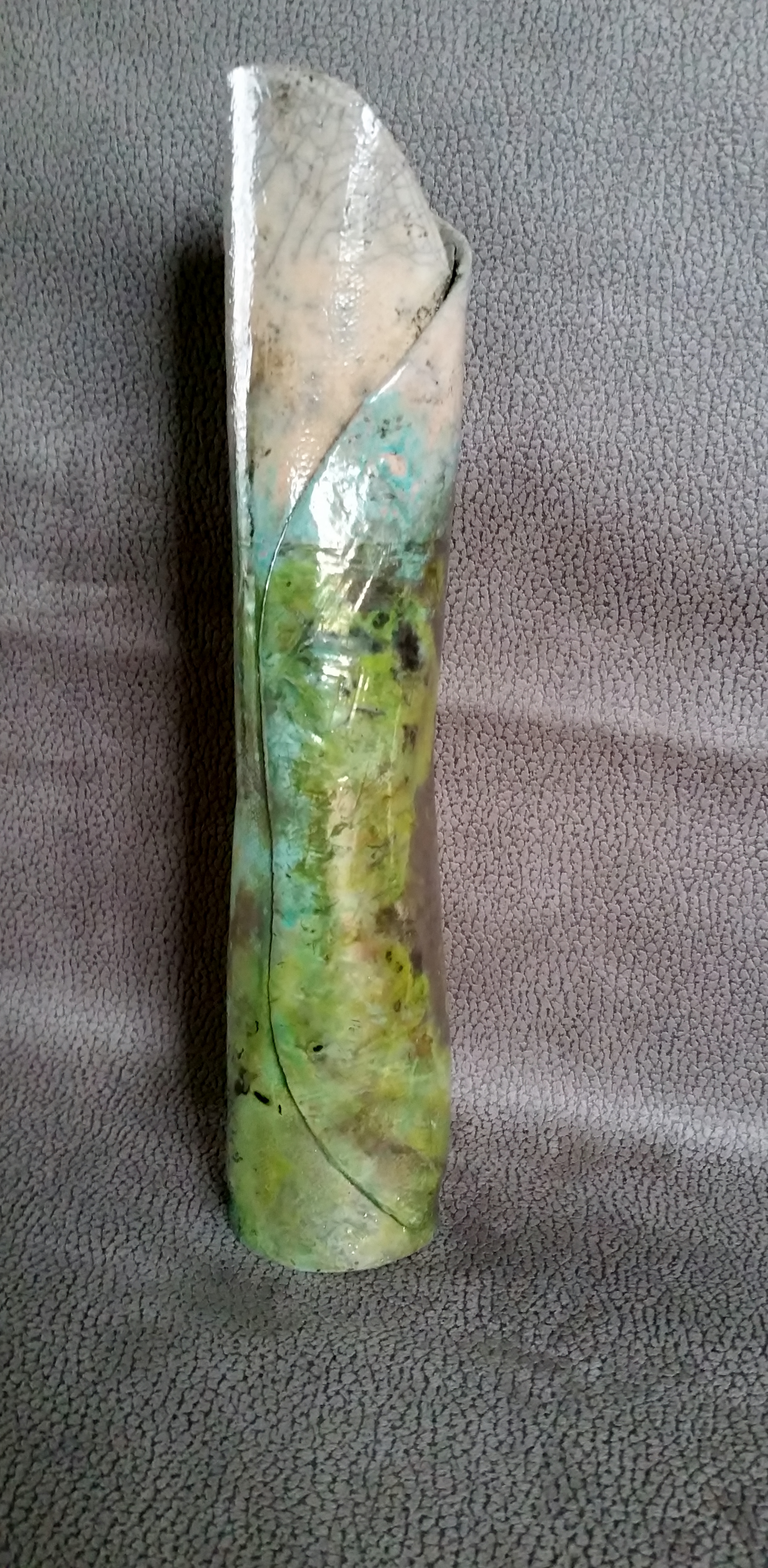 Grand vase raku