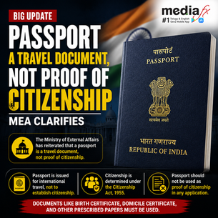Passport Is A Travel Document, Not Proof Of Citizenship: MEA Clarifies
