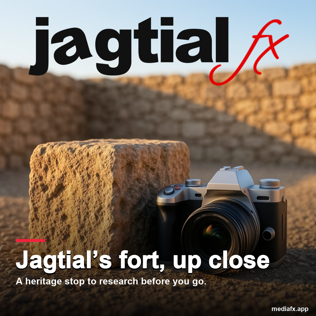 Jagtial’s fort, up close — representative AI-generated editorial visual, not an actual location photograph.