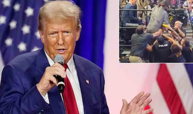Security Scare at Trump's Rally Again as Attacker Rushes Towards Stage! π¨
