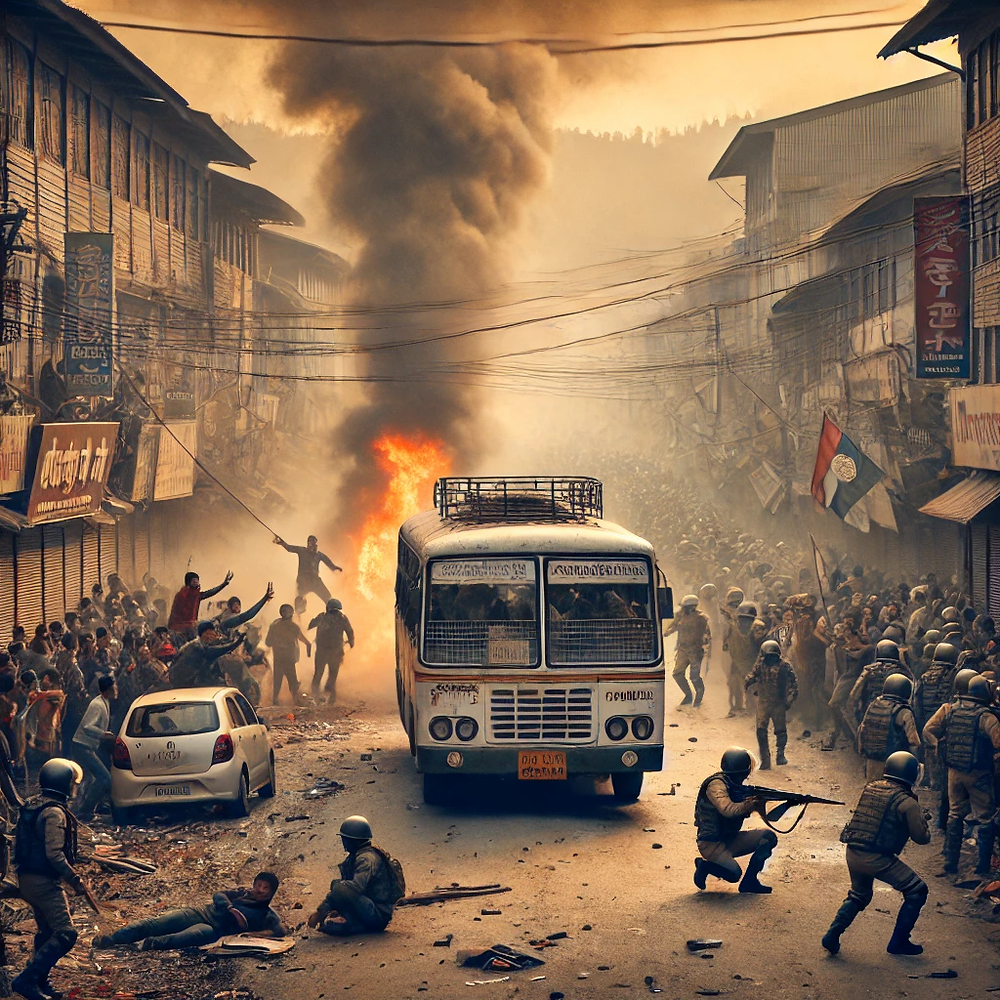 🚨 Manipur Mayhem: Bus Attack Sparks Fresh Clashes! 🔥🚌