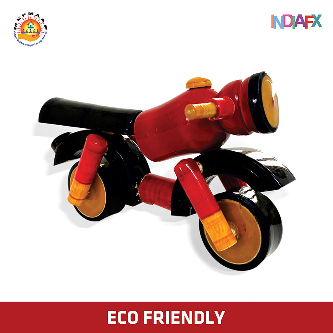 Etikoppaka Special Bike Showpiece Wooden Toy for Kids Play and Unique Showpiece