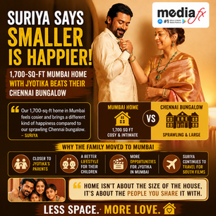 1,700 Sq Ft vs Huge Bungalow: Why Suriya Says Mumbai Home Feels Happier