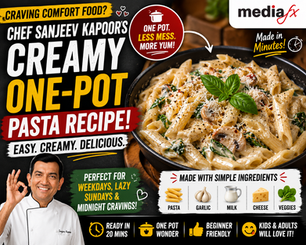 Chef Sanjeev Kapoor Shares Easy One-Pot Creamy Pasta Recipe For Comfort Food Lovers
