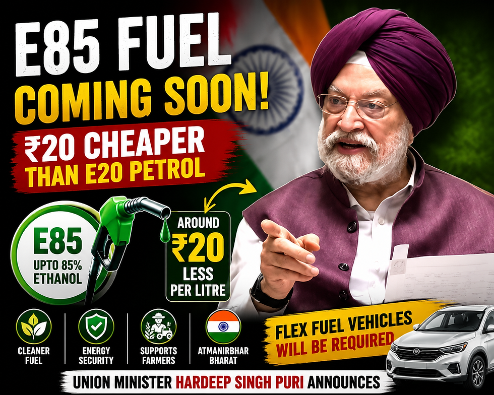 E85 Fuel Coming Soon! Petrol Could Get ₹20 Cheaper