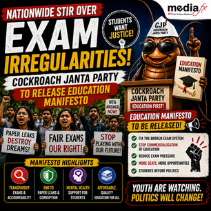 Cockroach Janta Party To Release Education Manifesto Amid Nationwide Exam Protests