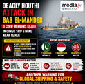 3 Sailors Killed in Houthi Attack Near Yemen  Bab el-Mandeb Hit Again