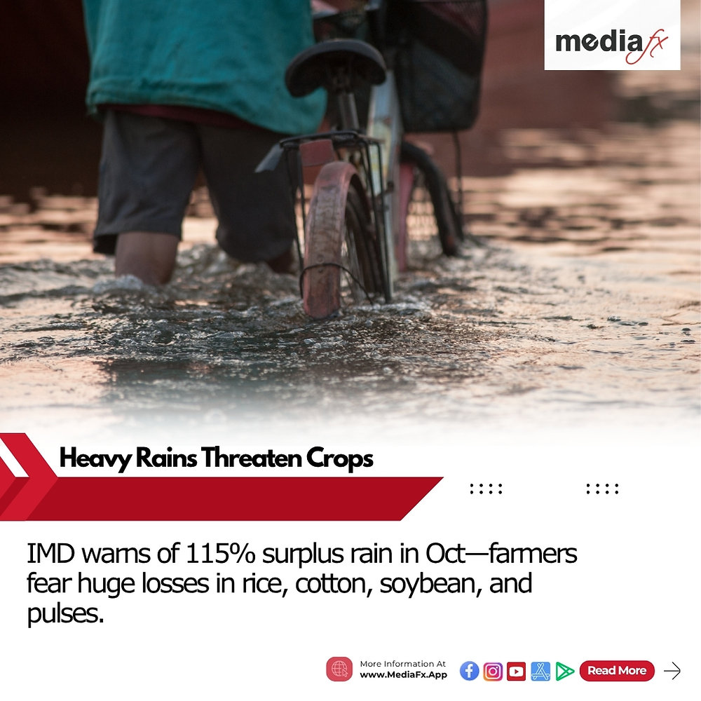 📰 IMD Warns: October Rains Could Wreck Crops 🌧️🌾