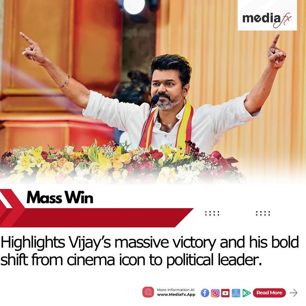 Vijay’s Historic Political Debut: Tamil Nadu Awaits His First Move After Big Win